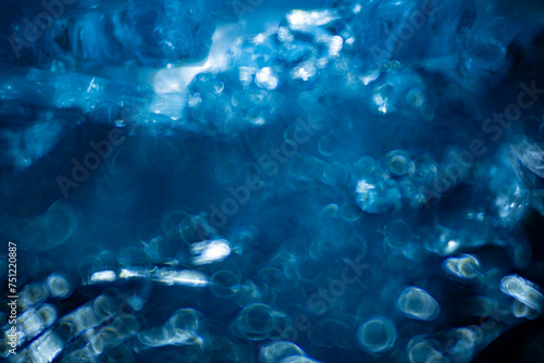 Shattered blue glass abstract