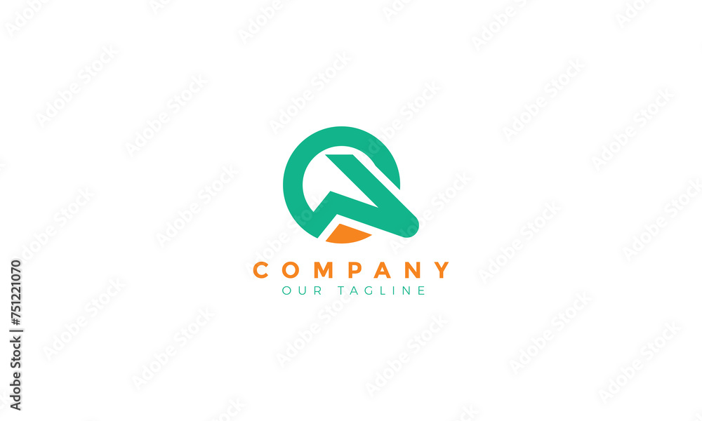 Abstract/elegant/geomatric logo design letter Q with letter O for company Abstract/elegant/geomatric logo design letter Q with letter O for company