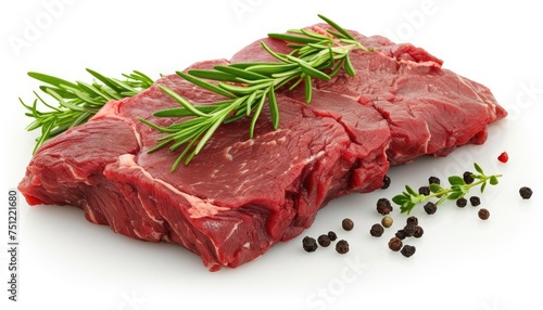 beef steak isolated in white