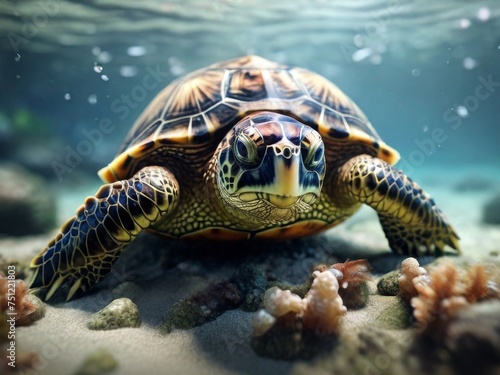 sea turtle on the sand