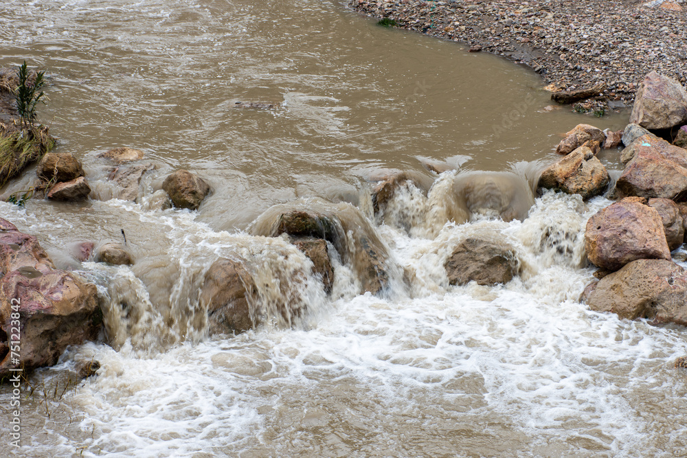 Water flowing over rocks in Hammam Guergour, Setif, Algeria. Water flowing over rocks in Hammam Guergour, Setif, Algeria.
