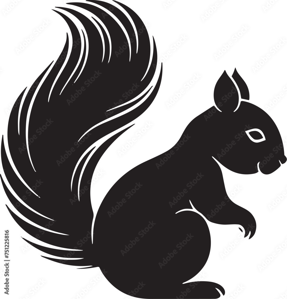 silhouette of a squirrel vector silhouette of a squirrel vector