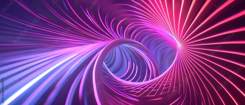 Pink and purple neon lines spiral abstract illusion graphic background Pink and purple neon lines spiral abstract illusion graphic background