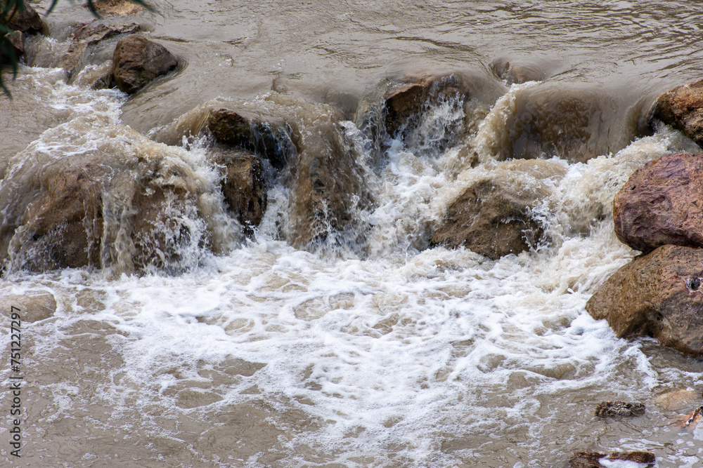 Water flowing over rocks in Hammam Guergour, Setif, Algeria. Water flowing over rocks in Hammam Guergour, Setif, Algeria.
