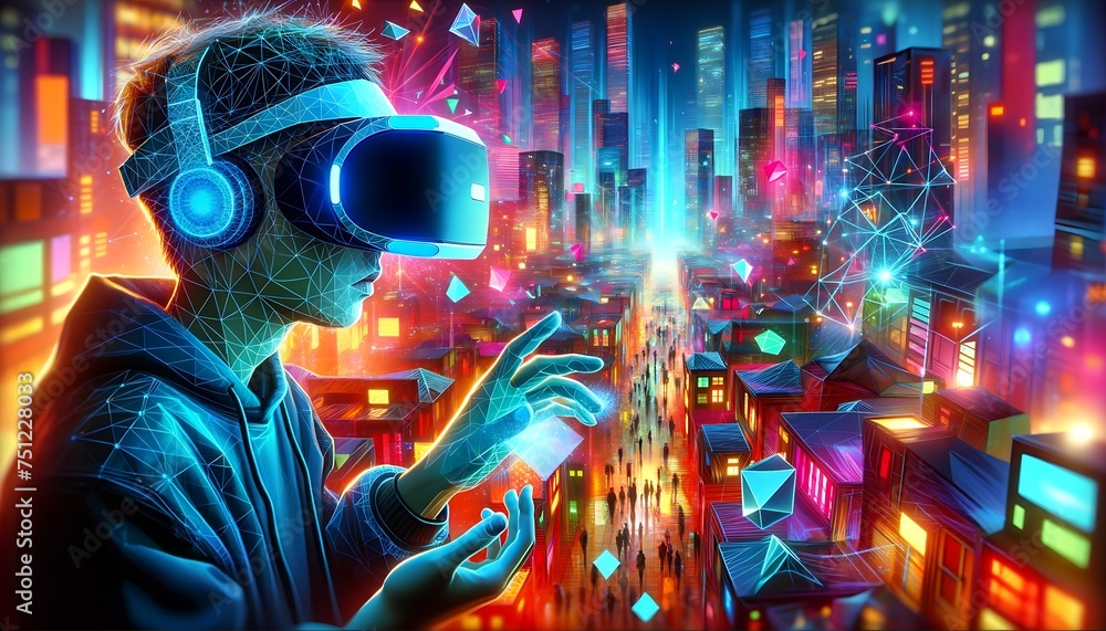 Virtual reality 3d cosmic dream digital Virtual reality 3d cosmic dream digital