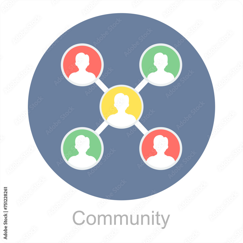 Community and connection icon concept Community and connection icon concept