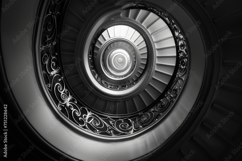 Fototapeta premium Spiral staircase in a building