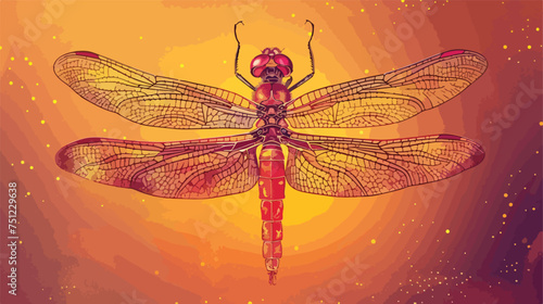 Dragonfly. Vector illustration.