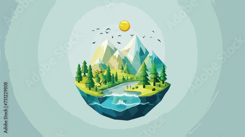 Ecology vector icon. Vector illustration.