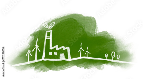 Fotografía Urban circular economy draws on circular economy concepts for future business growth and environmental sustainability and pollution reduction for future business and environmental growth