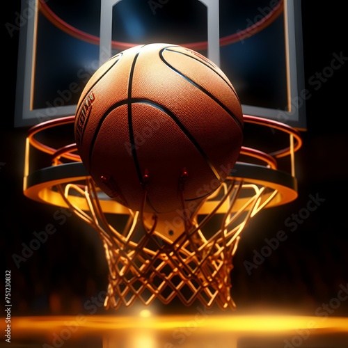 basketball hoop with ball