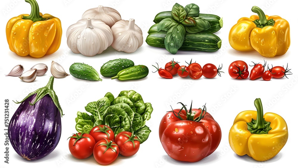Radiant veggies, ready for salad. Radiant veggies, ready for salad.