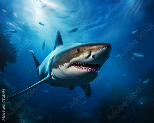 Great White Shark. ocean © Wazir Design