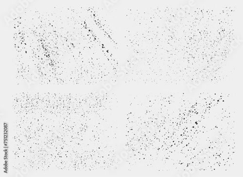 Grungy splatter and dot textured background overlays collection.