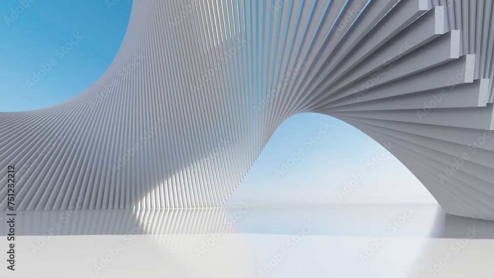 Naklejka premium Futuristic architecture background 3d render