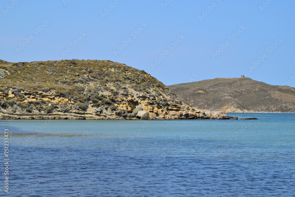 sea view (seascape, sea landscape) - Paralia Saravari, Ag. Theodoros, Lemnos, Greece, Aegean sea