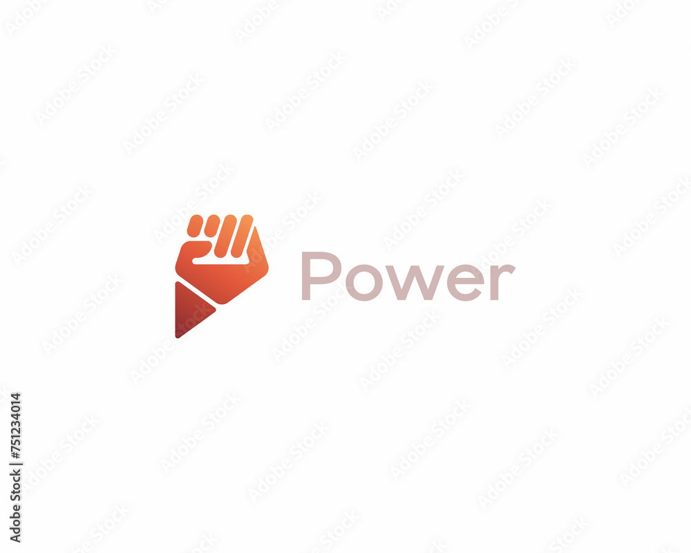 Abstract raised fist logo. Universal power independence sign. Protest revolution riot symbol. Abstract raised fist logo. Universal power independence sign. Protest revolution riot symbol.