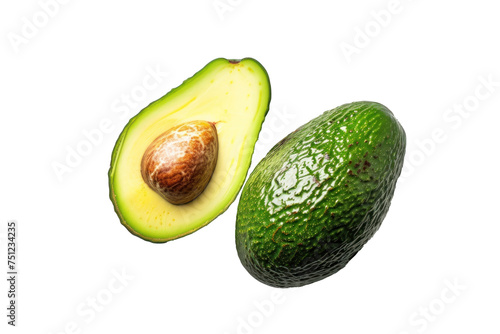 Fresh organic avocado on transparency background PNG