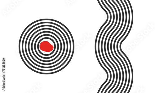 japanese zen garden wall art. boho style life balance poster. abstract vector geometric vector print set. modern wall art print.