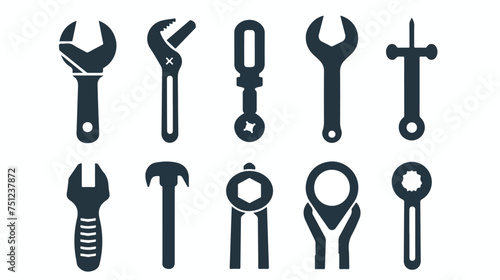 Tool icon vector. Repair sign. Building symbol or log