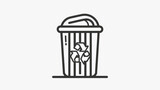Trash can icon design line style . Vector isolated