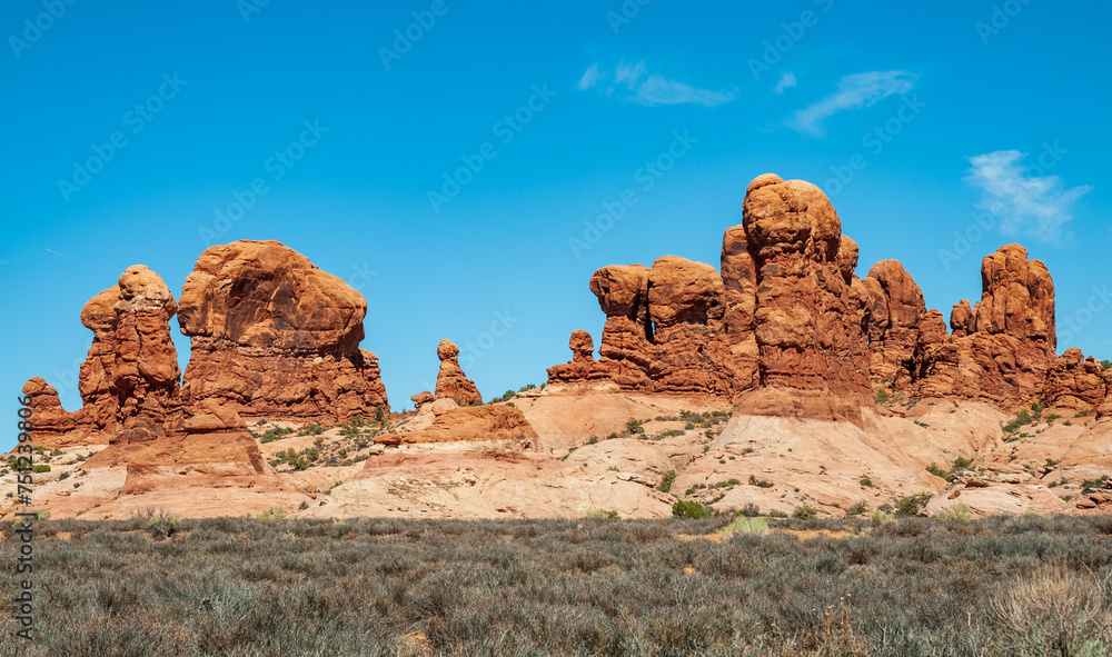 Fototapeta premium The Hoodoos of Arches National Park in Utah