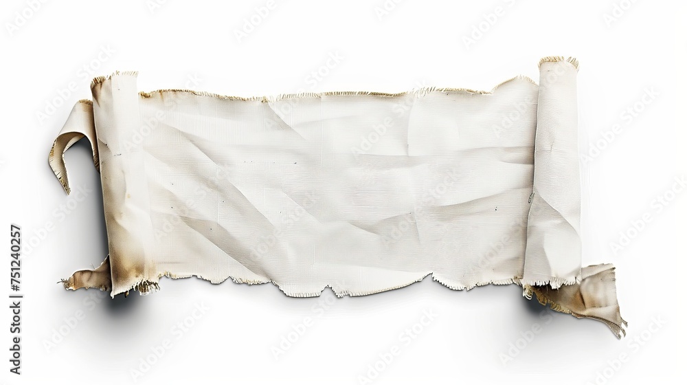 rectangular piece of cloth, weathered by time, exhibiting a unique charm - obrazy, fototapety, plakaty 