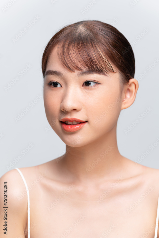 Skin care. Woman with beauty face and healthy facial skin portrait Skin care. Woman with beauty face and healthy facial skin portrait