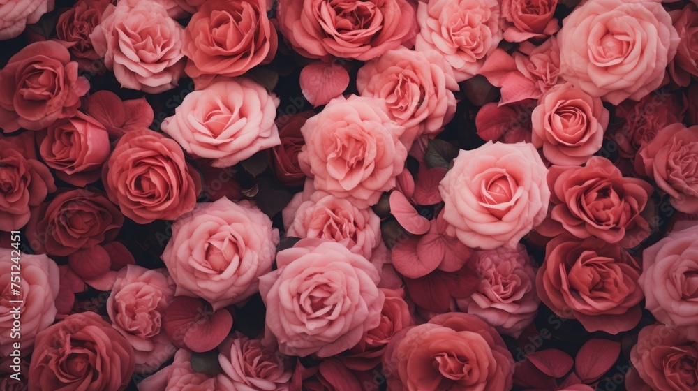View of beautiful blooming rose flowers View of beautiful blooming rose flowers