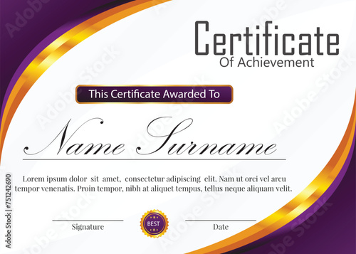 certificate new professional design 