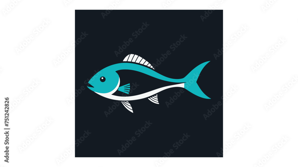 Naklejka premium illustration of an fish