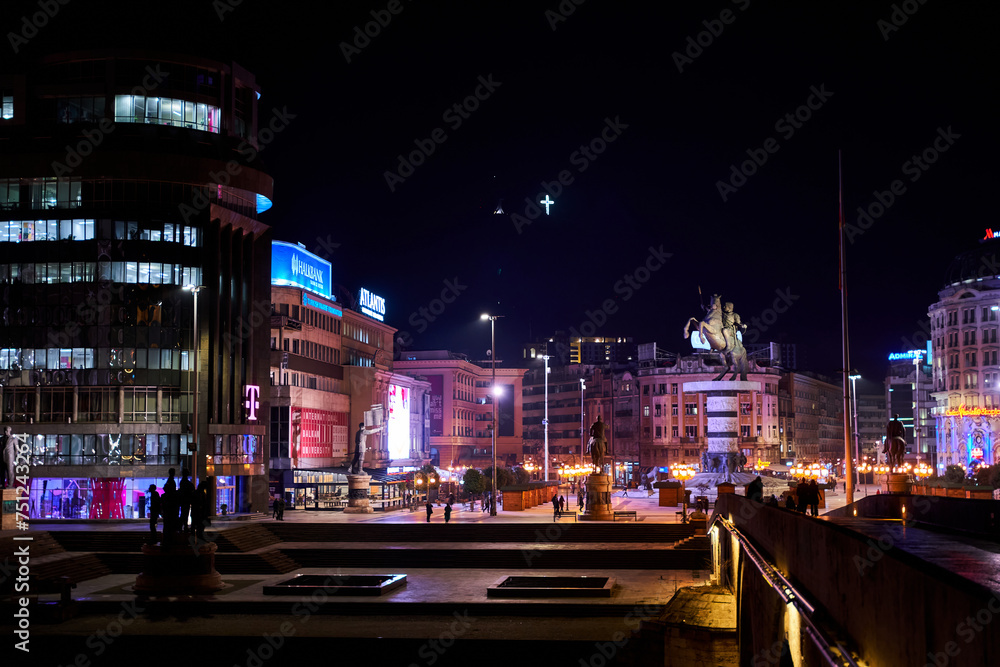 Skopje at night