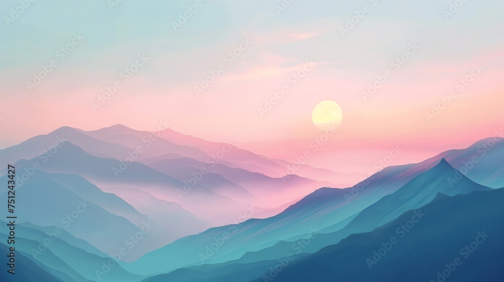 Gentle 4K HD background with a minimalist touch, using soft gradients and simple shapes to provide a calming and sophisticated desktop display.