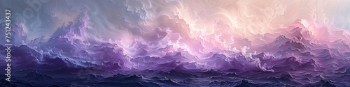 Majestic Ocean Storm in Pastels Background
