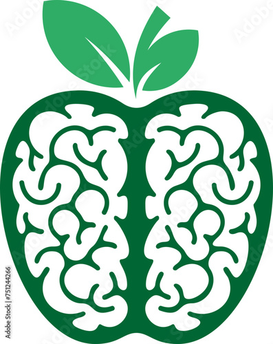 brain food vector template logo design