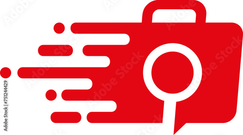 fast job search vector template logo design