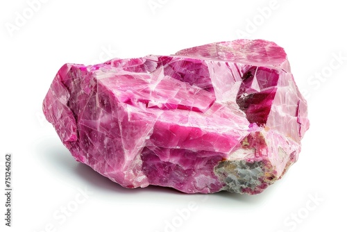 Natural Rhodonite Isolated on Transparent Background