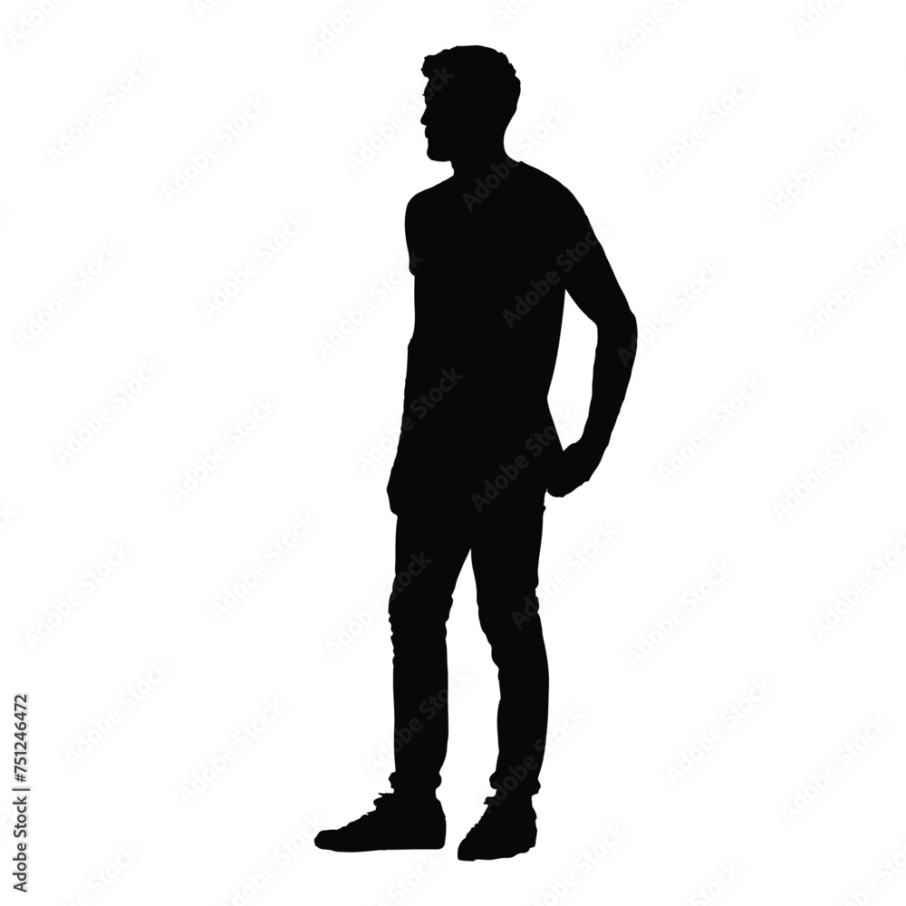 Silhouette of walking person