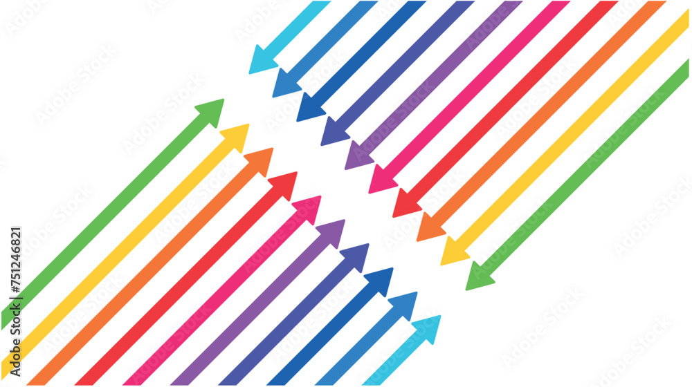 Fototapeta premium colored thick arrows in lgbt style