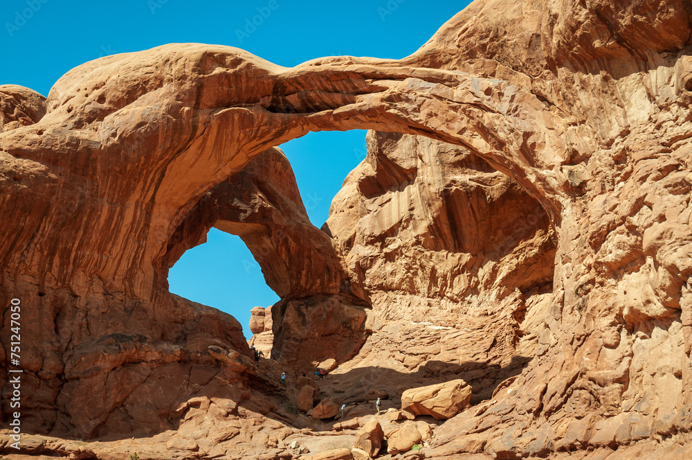 Double Arch at Arches National Park, in eastern Utah