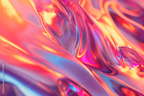 Colorful bright dreamy glass waves background and wallpaper. Neural network generated in January 2024. Not based on any actual scene or pattern.