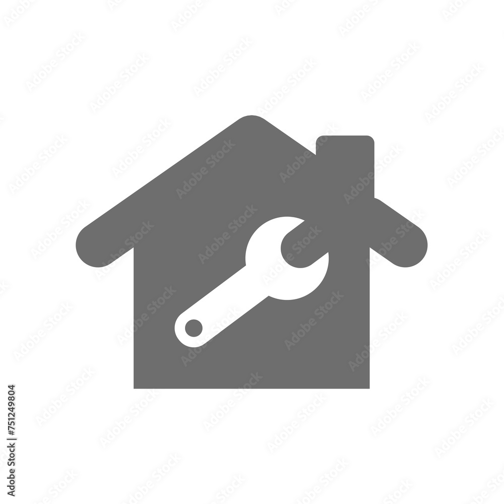 House improvement vector icon. Home repair handyman and contractor or diy symbol. House improvement vector icon. Home repair handyman and contractor or diy symbol.