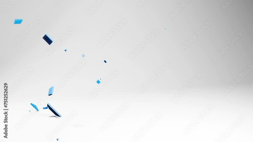 Abstract geometric shape animation transformation and construction concept Abstract geometric shape animation transformation and construction concept