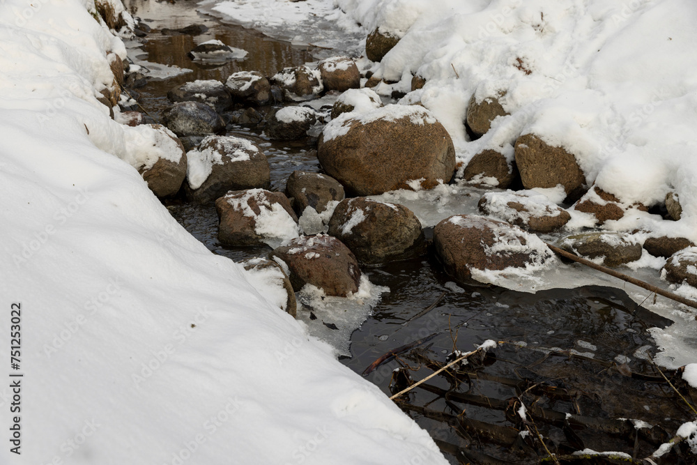 the ice on the river is reinforced with a plastic geogrid the ice on the river is reinforced with a plastic geogrid