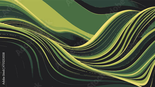 green wave abstract backgrounds for wallpaper, illustration photo