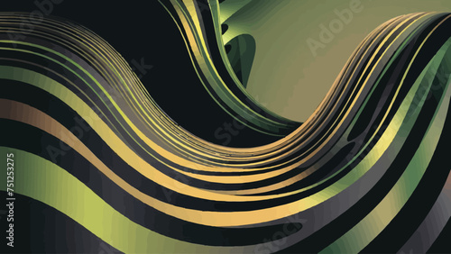 green wave abstract backgrounds for wallpaper, illustration photo