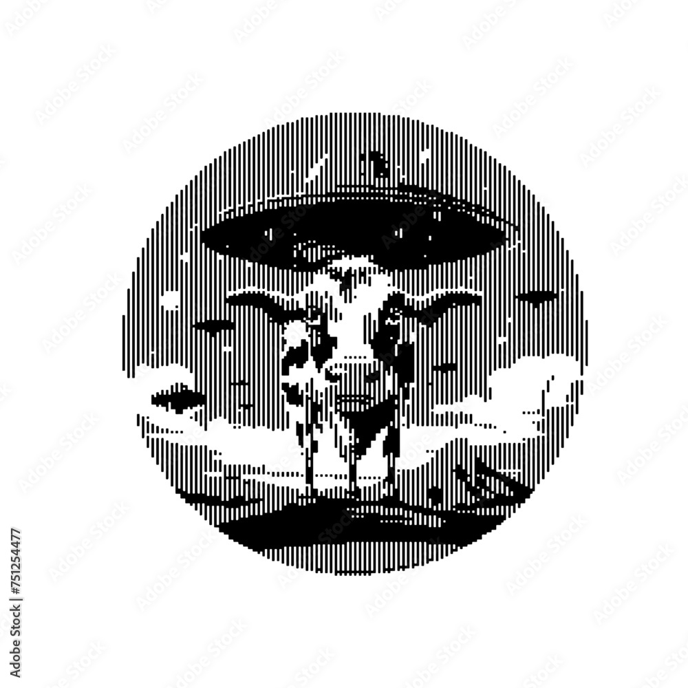 Abstract Dithering Vector Shapes Objects Illustrator Forms With