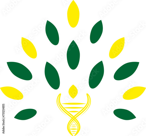 spine leaves vector template logo design