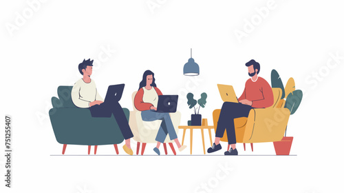 People working vector illustration