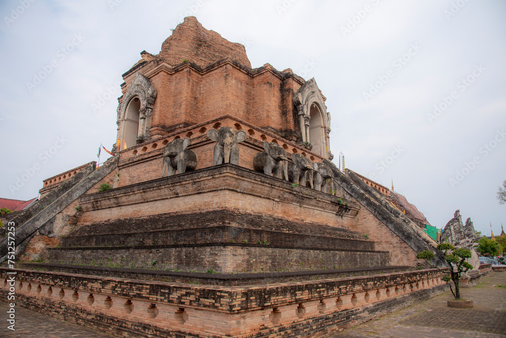 Wat Chedi Luang temple is the most famous landmark in Chiang Mai, Thailand Wat Chedi Luang temple is the most famous landmark in Chiang Mai, Thailand